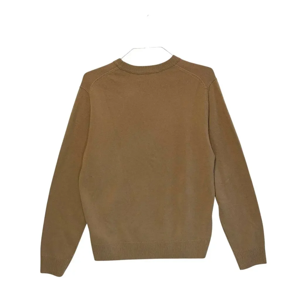 Banana Republic Cashmere Crew-Neck Sweater NWT Men's Sz L Brown Long Sleeve Knit